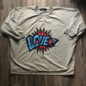 Size large love moschino oversized sweater